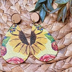 Sunflower earrings
